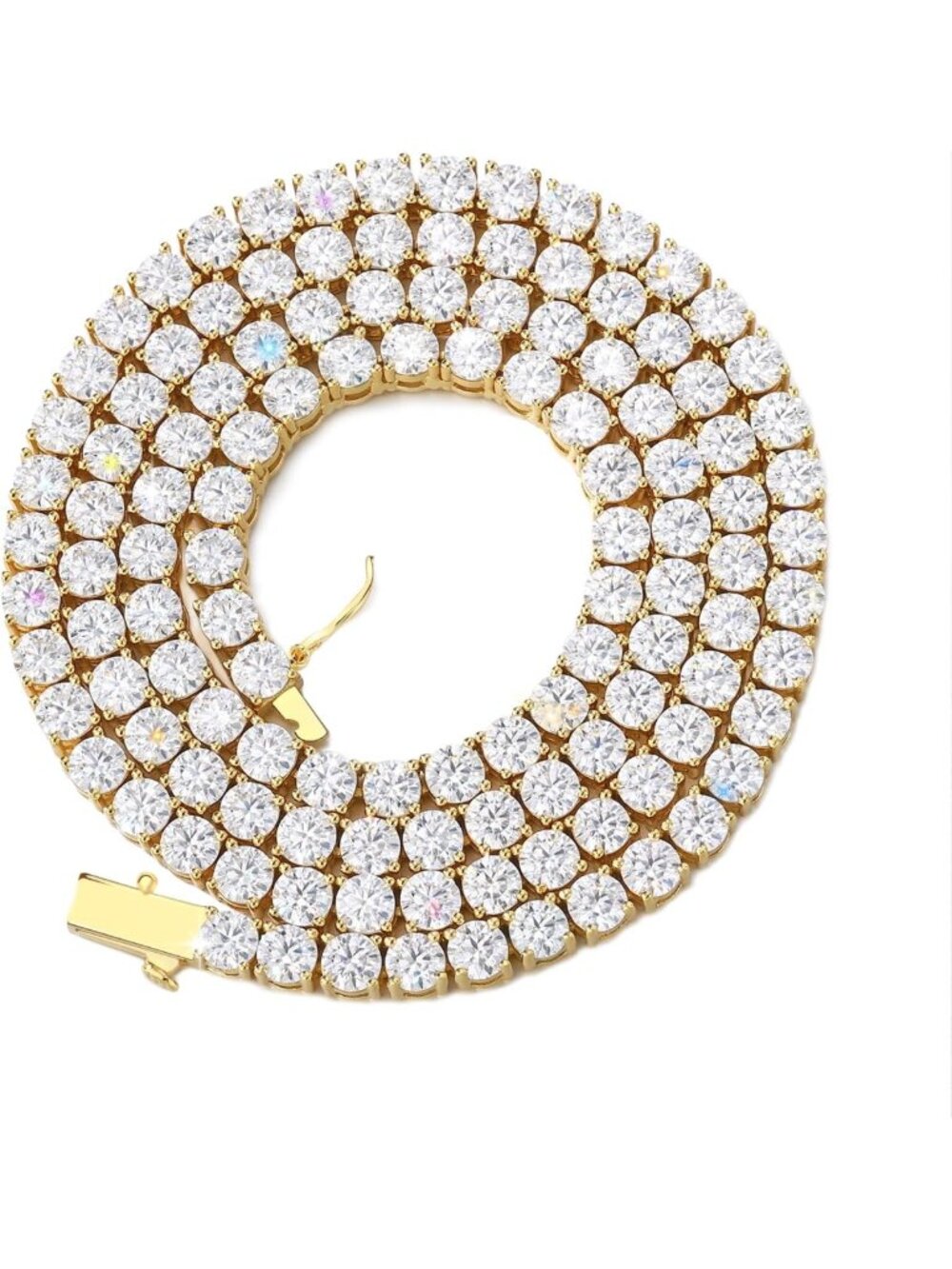 Elegant Tennis Necklace for Women, 3/4/5mm Cubic Zirconia Chain 16"-22